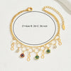 Wholesale Jewelry Beach Sweet Devil'S Eye Copper Rhinestones 18K Gold Plated Inlay Anklet