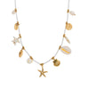Wholesale Jewelry Bohemian Beach Shell Stainless Steel Geometric Starfish Conch Pendant Necklace Electroplating
