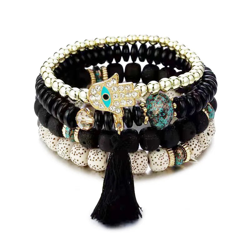 Wholesale Jewelry Bohemian Crown Mixed Materials Beaded Bracelets