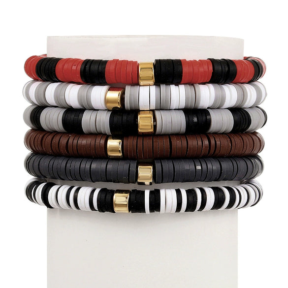 Wholesale Jewelry Bohemian Soft Pottery Geometric Bracelet