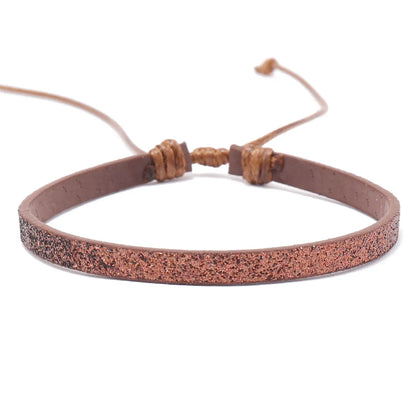 Wholesale Jewelry Bohemian Solid Color Pu Leather Rope Sequins Handmade Bracelets