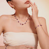 Wholesale Jewelry Bohemian Style Irregular Natural Stone 316L Stainless Steel Electroplated Bracelet Clavicle Necklace Set For Women