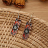 Wholesale Jewelry Bohemian Western Style Alloy Rhombus Geometric Electroplated Earrings For Women