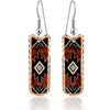 Wholesale Jewelry Bohemian Western Style Alloy Rhombus Geometric Electroplated Earrings For Women