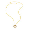 Wholesale Jewelry Bow Pendant Necklace Copper Gold Plated Women's Bamboo Chain