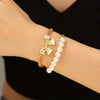 Wholesale Jewelry Bow Stainless Steel Imitation Pearls Electroplated Snake Bone Chain Earrings Bracelet Necklace Choker For Female