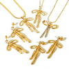 Wholesale Jewelry Bow Style 18K Gold And Stainless Steel Electroplated Earrings For Girls