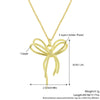 Wholesale Jewelry Bow Tie Copper Electroplated O Chain Pendant Necklace For Women
