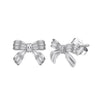 Wholesale Jewelry Bow Tie Earrings S925 Sterling Silver Electroplated