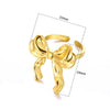 Wholesale Jewelry Bowknot Stainless Steel Gold Plated Necklace Bracelet Set
