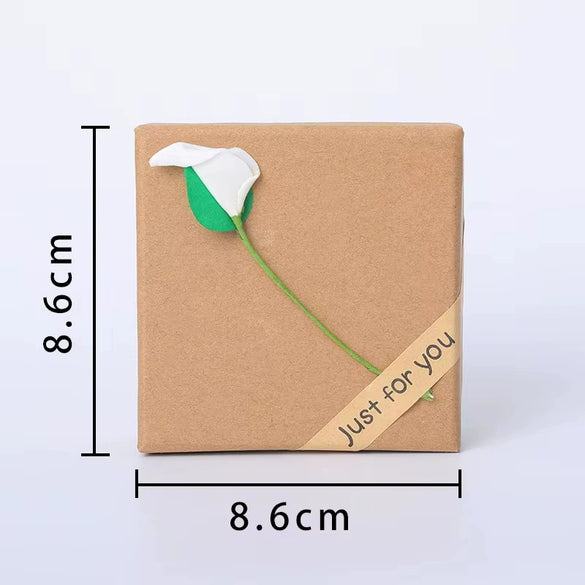 Wholesale Jewelry Box Kraft Paper Smooth Applique Retro For Jewelry Packaging