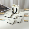 Wholesale Jewelry Box White Black Cover Paper Cardboard Material With Sponge Lining For Ring Stud Earrings Bracelet Necklace Packaging