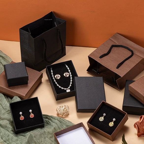 Wholesale Jewelry Box Wooden Pattern Paper Cardboard