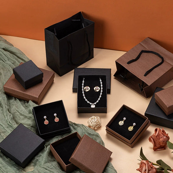 Wholesale Jewelry Box Wooden Pattern Paper Cardboard