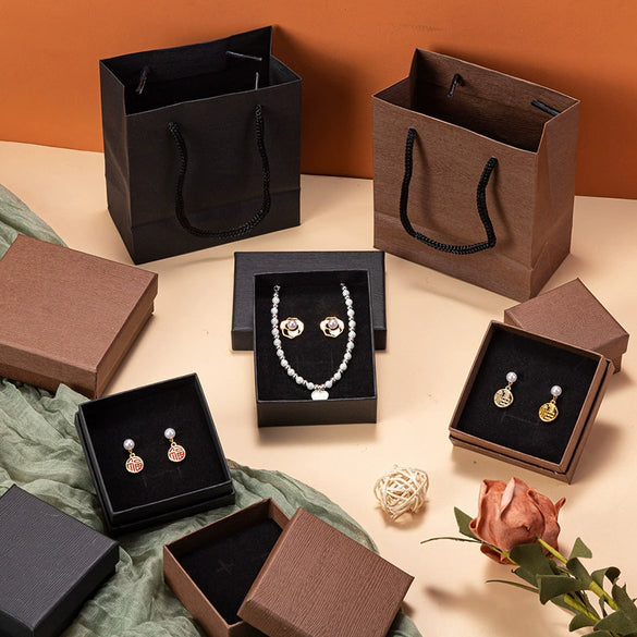 Wholesale Jewelry Box Wooden Pattern Paper Cardboard