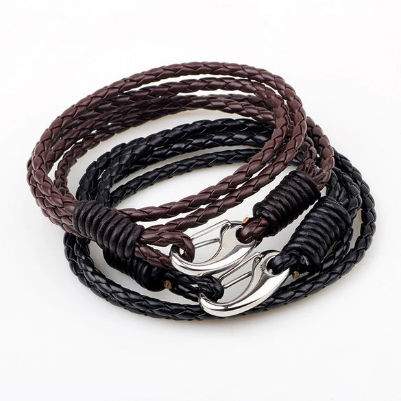 Wholesale Jewelry Bracelet Stainless Steel Snake Leather With Letters Numbers Text Electroplating For Men And Unisex