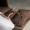 Wholesale Jewelry Brass And White Steel Geometric Ring Platinum Plated Rose Gold Zircon For Women