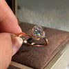 Wholesale Jewelry Brass And White Steel Geometric Ring Platinum Plated Rose Gold Zircon For Women