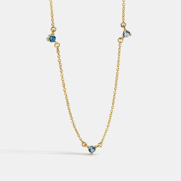 Wholesale Jewelry Brass Copper Plated With 18K Gold Zircon Geometric Cross Chain Necklace For Women