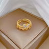 Wholesale Jewelry Brass Crown Butterfly Zircon Electroplating Ring Casual Cartoon Style