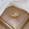 Wholesale Jewelry Brass Crown Love Diamond Ring Electroplating Cartoon Style For Women