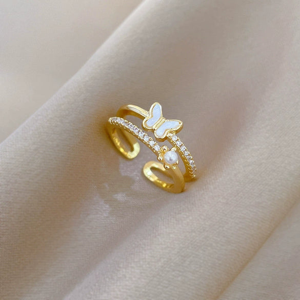 Wholesale Jewelry Brass Crown Shaped Electroplated Cartoon Style Ring For Women