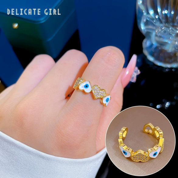 Wholesale Jewelry Brass Ring With Zircon Inlay And Crown Pattern For Women