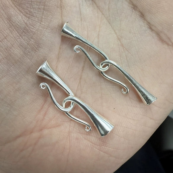 Wholesale Jewelry Buckle Material S925 Sterling Silver Simple Style With Speaker Pattern And Electroplating Processing For Diy Bracelet And Necklace