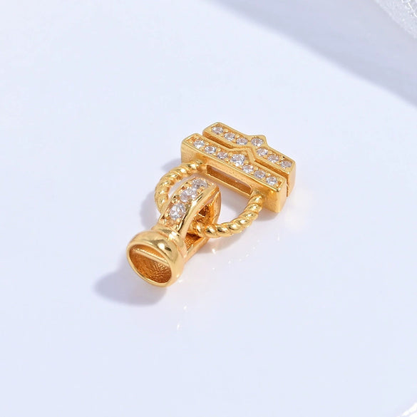 Wholesale Jewelry Buckle Sterling Silver 925 Zirconia Round Necklace