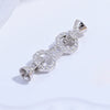Wholesale Jewelry Buckle Sterling Silver 925 Zirconia Round Necklace