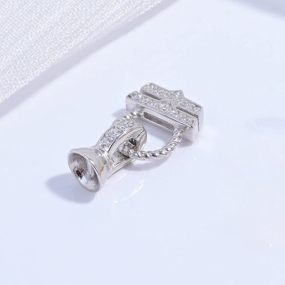 Wholesale Jewelry Buckle Sterling Silver 925 Zirconia Round Necklace