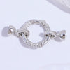Wholesale Jewelry Buckle Sterling Silver 925 Zirconia Round Necklace