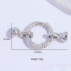 Wholesale Jewelry Buckle Sterling Silver 925 Zirconia Round Necklace