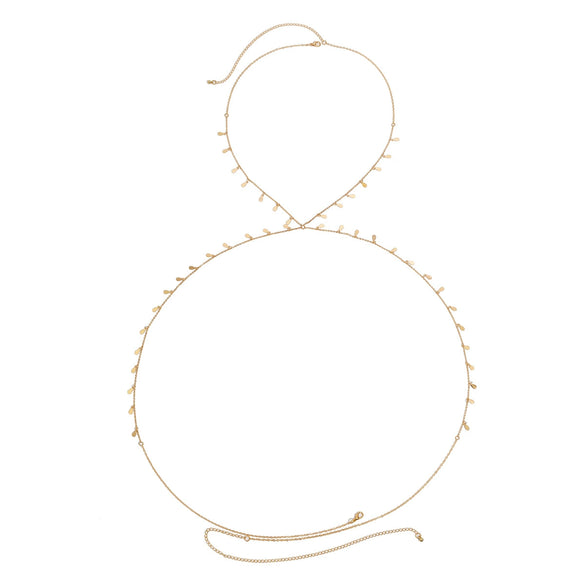 Wholesale Jewelry Butterfly Crystal Bikini Chest Chain Women's Copper Animals Style Electroplated Body Chain