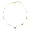 Wholesale Jewelry Butterfly Element Ecofriendly Brass Plated With Real Gold And Zircon Clavicle Chain