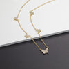 Wholesale Jewelry Butterfly Element Ecofriendly Brass Plated With Real Gold And Zircon Clavicle Chain