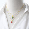 Wholesale Jewelry Butterfly Pendant Necklace Copper Gold Plated Box Chain Animal Zodiac Minimalist Style