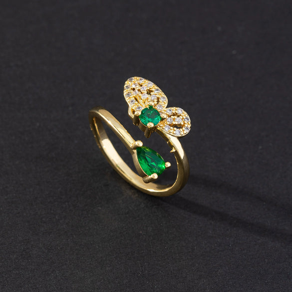 Wholesale Jewelry Butterfly Ring Copper Electroplated Animal Style For Women