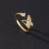 Wholesale Jewelry Butterfly Ring Copper Electroplated Animal Style For Women