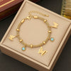 Wholesale Jewelry Butterfly Stainless Steel Clavicle Chain Set With Electroplating And Animal Pattern For Women