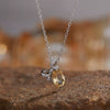 Wholesale Jewelry Butterfly Style S925 Sterling Silver 18K Gold Plated Natural Colored Gem Set Necklace Jewelry Set