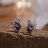 Wholesale Jewelry Butterfly Style S925 Sterling Silver 18K Gold Plated Natural Colored Gem Set Necklace Jewelry Set