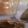 Wholesale Jewelry Butterfly Style S925 Sterling Silver 18K Gold Plated Natural Colored Gem Set Necklace Jewelry Set