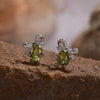 Wholesale Jewelry Butterfly Style S925 Sterling Silver 18K Gold Plated Natural Colored Gem Set Necklace Jewelry Set