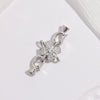 Wholesale Jewelry Butterfly Tie Pearl Universal Buckle Diy Bracelet Sweater Chain Four Leaf Clover With Receiving Tail Buckle S925 Sterling Silver Zirconia