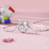 Wholesale Jewelry Cartoon Animal Style 925 Sterling Silver Inlaid Zircon O Shaped Chain Pendant Necklace For Women