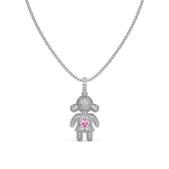 Wholesale Jewelry Cartoon Characters Sterling Silver 925 Electroplated Pendant Necklace