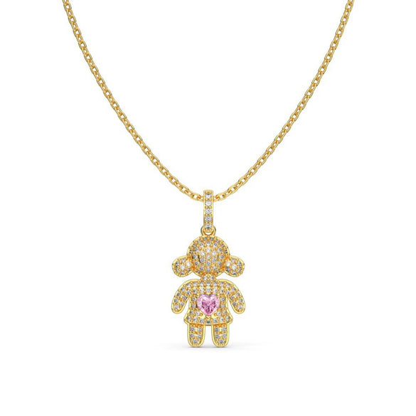 Wholesale Jewelry Cartoon Characters Sterling Silver 925 Electroplated Pendant Necklace