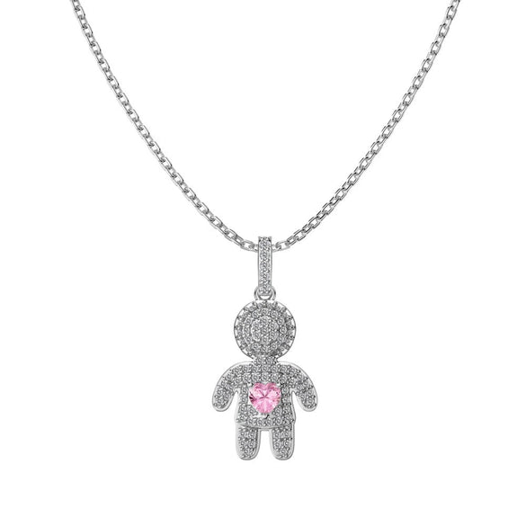 Wholesale Jewelry Cartoon Characters Sterling Silver 925 Electroplated Pendant Necklace