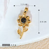 Wholesale Jewelry Cartoon Copper Heart Pendant Necklace With Flower Letter Number And Text Patterns Electroplated